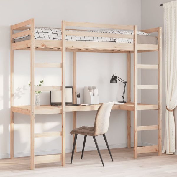 vidaXL Vyvýšená posteľ bez matraca 75x190 cm, borovicový masív