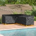 vidaXL Obal na nábytok 260 x 210 x 80 cm 600D Oxford tkanina Tvar L