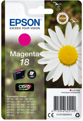 Epson Singlepack Magenta 18 Claria Home Ink