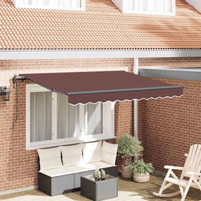 vidaXL Zatemniteľná markíza Hnedá 350 x 200 cm látka