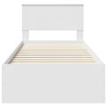vidaXL Rám postele s čelnou doskou Biela 100 x 200 cm Kompozitné drevo
