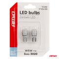 LED BUBLS 360 Pure Light Series STANDARD T10 W5W 3x3020 SMD biela 12V/24V AMiO-03725