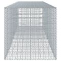vidaXL Gabiónový kôš s krytom 450x100x100 cm pozinkované železo