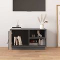 vidaXL TV skrinka sivá 70x34x40 cm borovicový masív