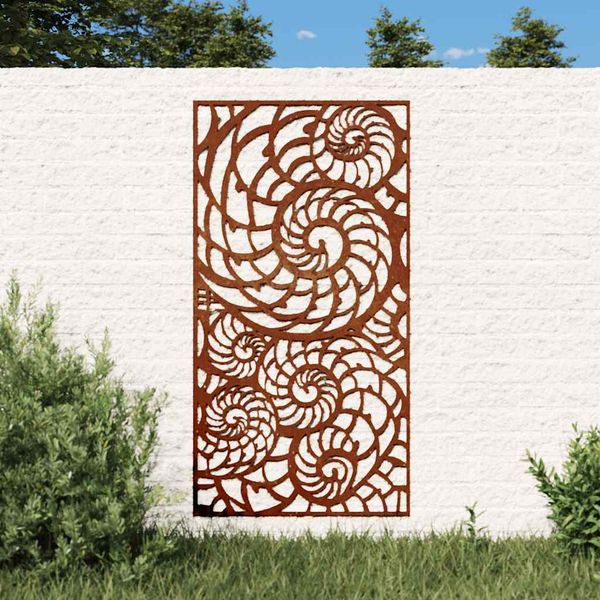 vidaXL Záhradná dekorácia 105x55 cm, cortenová oceľ, mušle