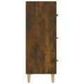vidaXL Komoda dymový dub 70x34x90 cm spracované drevo