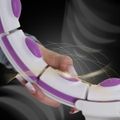 Súprava masážna hula hoop so závažím HHM17 a zoštíhľujúceho pásu BR163 biela/fialová