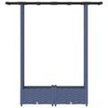 vidaXL Vyvýšený záhon s mriežkou a strechou Sivá 122,5 x 40 x 121 cm