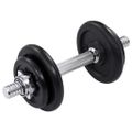 vidaXL 15-dielna sada činiek dumbbell 20 kg, liatina