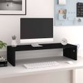 vidaXL Stojan na monitor čierny 60x23,5x12 cm spracované drevo