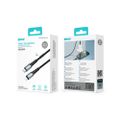 BWOO opletený kábel USB-C - Lightning 2m 30W čierny
