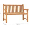 vidaXL Záhradná lavička s vankúšom 120 cm teakový masív