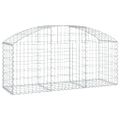 vidaXL Oblúkový gabionový kôš 150x50x60/80 cm pozinkované železo