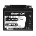 AGM12V40AH-J Green Cell CUBE AGM IP54 12V 40Ah VRLA gélová batéria s hlbokým cyklom pre skútre, kosa