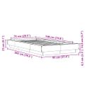 vidaXL Posteľný rám sivý dub sonoma 75x190 cm kompozitné drevo