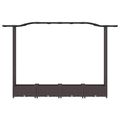 vidaXL Vyvýšený záhon s mriežkou a strechou Hnedá 207 x 40 x 123 cm PP