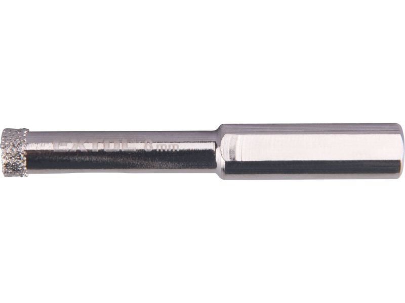 Korunka vykružovací diamantová na sklo a keramiku, O 8mm EXTOL-PREMIUM