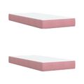 vidaXL Posteľ boxspring s matracom Ružová 200 x 200 cm Zamat