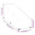 vidaXL Kryt na lehátko 12 očiek 205x75x40/70 cm polyetylén