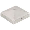 vidaXL Pyramídové krytky na plotové stĺpiky 6 ks 91x91 mm pozinkovaný kov