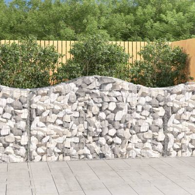 vidaXL Oblúkové gabiónové koše 13 ks 200x50x100/120cm pozinkov. železo