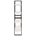 vidaXL Knižnica so 4 policami biela 80x30x140 cm masívna borovica