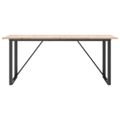vidaXL Jedálenský stolík v tvare O 180x90x75 cm borovica a oceľ