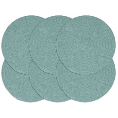 vidaXL Prestierania 6 ks zelené 38 cm bavlnené okrúhle