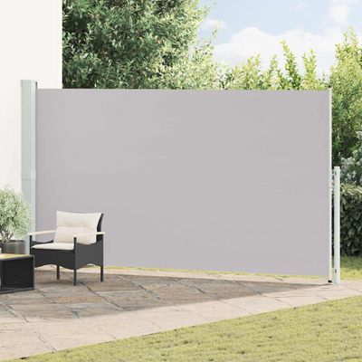 vidaXL Zaťahovacia bočná markíza na terasu 200x514 cm sivá