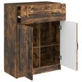 vidaXL Servírovacia skriňa so zásuvkou Dymový dub 66 x 34,5 x 87 cm