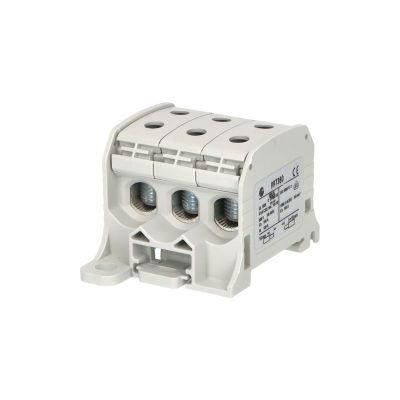 Svorka univerzálna RKA 50 1/6 L G, 150 A, 1pól. (6x vstup), AL/CU, sivá, na DIN/na panel