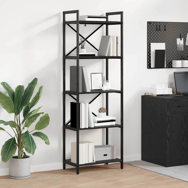 vidaXL Regál na knihy Čierny dub 56 x 34 x 171 cm Kompozitné drevo