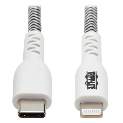Kábel USB-C 2.0 / Lightning, s LED diódou, MFi, (Samec/Samec), odolný kábel, 3.05m
