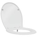 vidaXL WC sedadlo Biela 47 x 37 x 4 cm Duroplast
