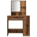 VidaXL súprava toaletného stolíka s LED diódou Old Wood