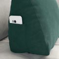vidaXL Poduška na chrbát Tmavozelená 45 x 20 x 35 cm Kordúrová tkanina