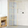 vidaXL Stena walk-in sprchy Zlatá 80 x 195 cm tvrdené sklo