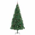 vidaXL Umelý vianočný stromček Zelená 300 cm PVC, kov a plast