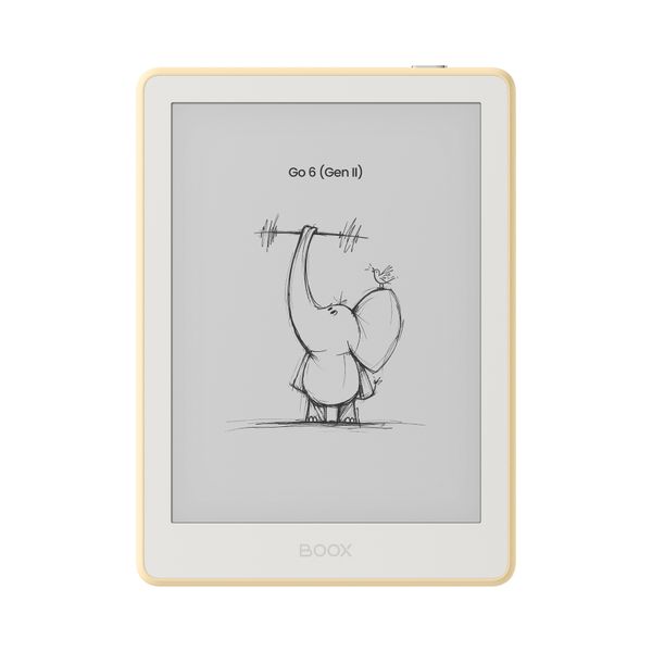 E-book ONYX BOOX GO 6 (Gen II), custard, 6'' Carta 1300, 32GB, Bluetooth, Android 11, E-ink displej