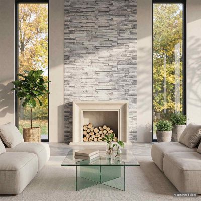 vidaXL Nástenné panely 10 ks 100 x 25 cm Svetlosivá EPS pena