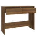 vidaXL Konzolový stolík, hnedý dub 100x35x76,5 cm, kompozitné drevo