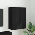vidaXL TV nástenná skriňa 59,5 x 31 x 80 cm Čierna Kompozitné drevo