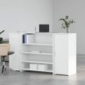 vidaXL Recepčný pult biely 180x50x103,5 cm, umelé drevo