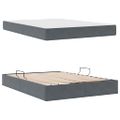 vidaXL Postel s úložným prostorem a matrací Tmavo šedá 140 x 200 cm