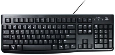 Logitech K120/Drôtová USB/US layout/Čierna