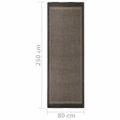 vidaXL Vonkajší koberec s plochým tkaním 80x250 cm tmavohnedý