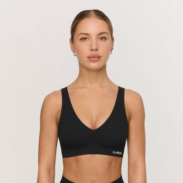 Bezšvová podprsenka Comfy Black - GymBeam, veľkosť L