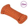vidaXL Lodné lano oranžové 3 mm 25 m polypropylén