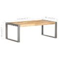 vidaXL Konferenčný stolík 110x60x40 cm, surové mangové drevo