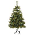 vidaXL Umelý vianočný stromček s pniškami Zelená 120 cm PVC a PE a kov